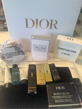 Dior Rosy Glow Blush & Designer Lip and Mascara Samples - New in box